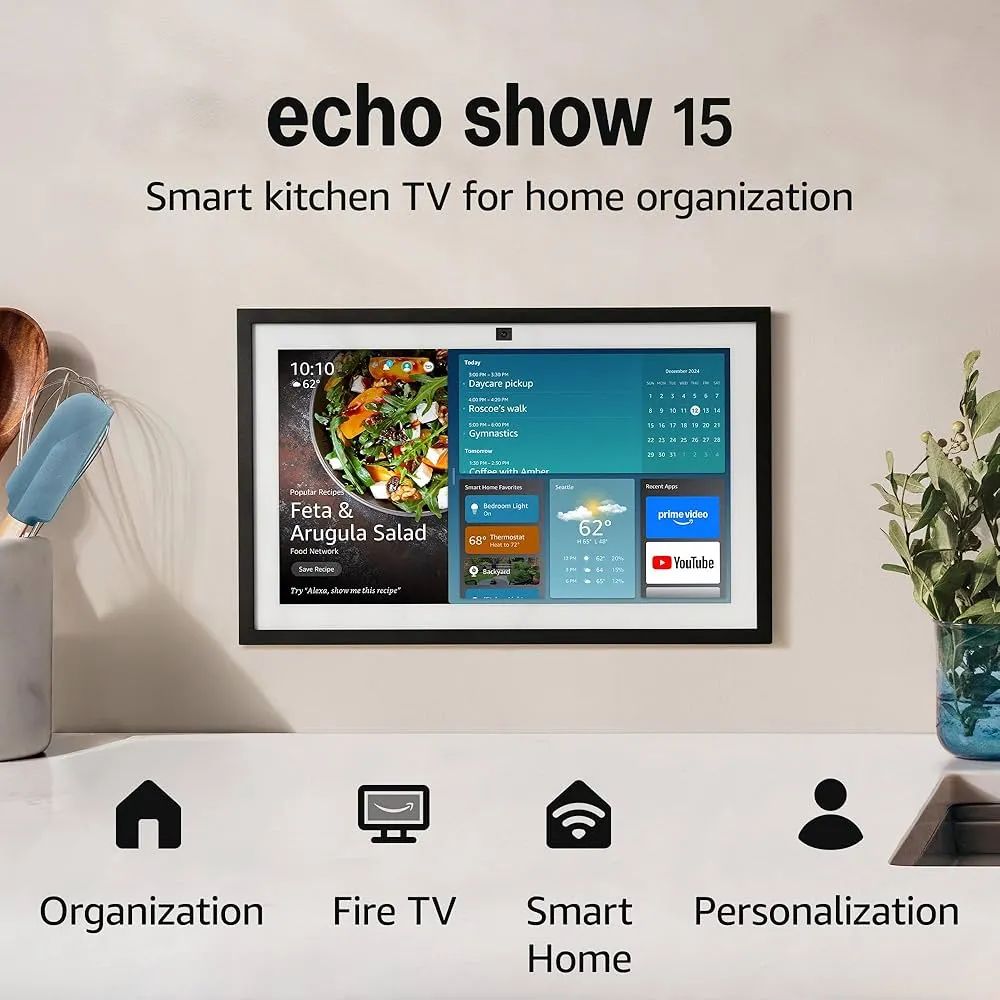 Echo Show 15 | Built-in Fire TV and Alexa