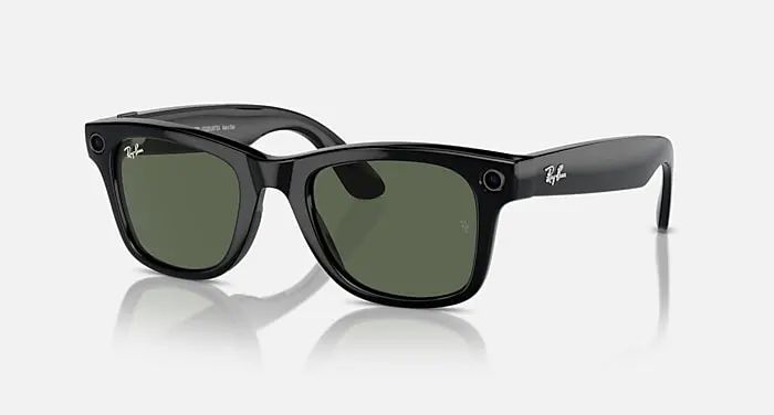 Ray-Ban Meta AI Glasses Black Frame Green Lenses